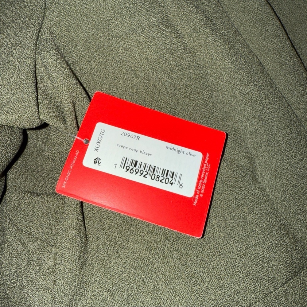SPANX Olive Green blazer work career outfit professional - Picture 7 of 7